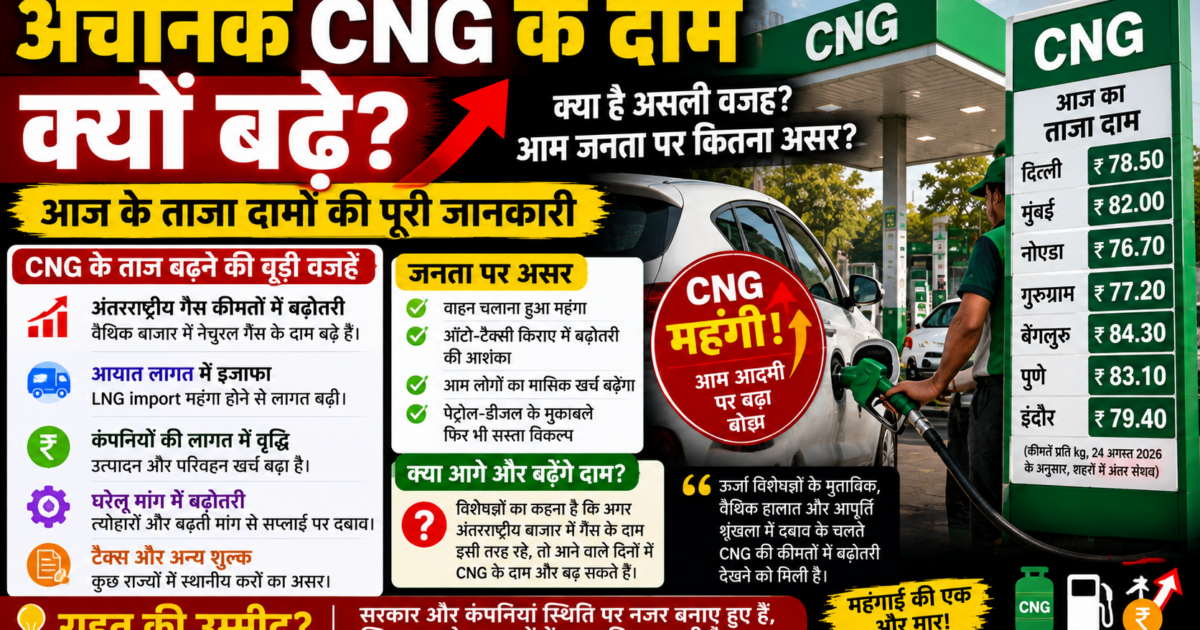 CNG Price Hike 104: दिल्ली-NCR में CNG के दाम फिर बढ़े, जानें क्यों महंगी हो रही है CNG CNG prise Hike