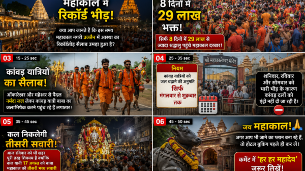 Ujjain Mahakal Kawad Yatra crowd today : महाकाल नगरी में उमड़ा भक्तों का सैलाब, जानें आज कैसा है माहौल और भीड़ का हाल Updatetimes,hindi news,samachar,हिन्दी समाचार