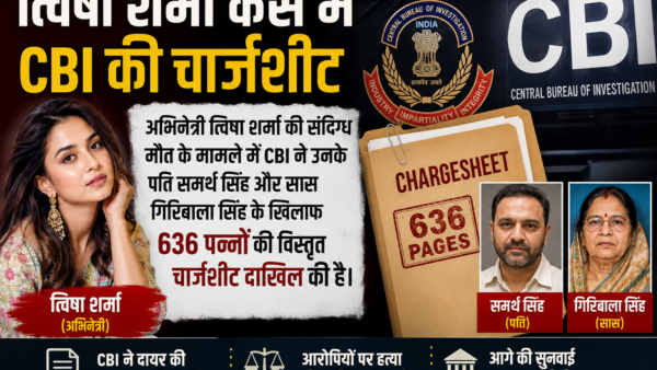 त्विषा शर्मा केस: CBI ने पति समर्थ सिंह और सास गिरिबाला सिंह के खिलाफ दाखिल की 636 पन्नों की चार्जशीट