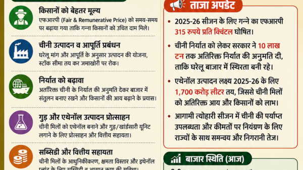 Sugar Price Update: चीनी की कीमतों में बड़ी गिरावट, जानिए सरकार ने क्या-क्या कदम उठाए
