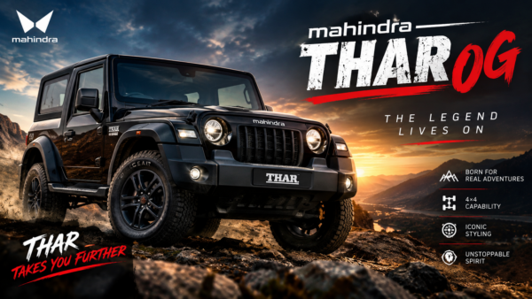 Mahindra Thar OG 2026 लॉन्च: कीमत, फीचर्स और पूरी जानकारी – जानें क्या है नया
