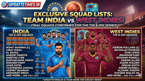 West Indies vs India : रोहित-विराट की वापसी, हार्दिक-पंत बाहर, जानें पूरी स्क्वाड
